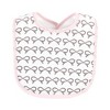 Hudson Baby Infant Girl Fiber Filled Drooler Bibs 3pk, Heaven Sent Heart Arrow, One Size - image 4 of 4