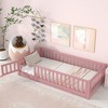 Twin Size Platform Bed with Fence and Door for Bedroom - 2 of 4