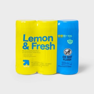 Lemon and Fresh All Purpose Disinfecting Wipes - 35ct/3pk - up&up™ - 1 of 4