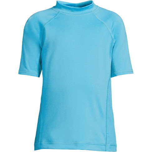 tee shirt anti uv surf top 500 manches courtes femme turquoise et