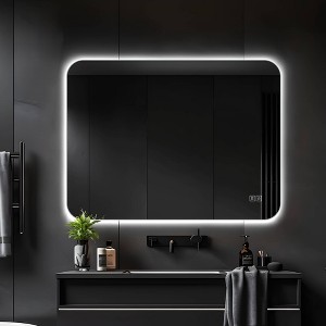 Dovelina LED Wall Mounted Backlit Mirror with Anti-Fog Modern Rectrangle Bathroom Vanity Mirror - 1 of 4