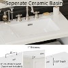 Dexmalle Antique Vintage Rustic 31" Farmhouse Bathroom Vanity with Glass Door - 4 of 4