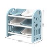 Kids Toy Organizer with 6 Removable Bins, Multi-Functional Storage Shelf for Playroom Nursery, Child Safe HDPE Material, Open Design for Easy Access - 2 of 4