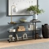 55 in. Black Bronze Console Table - Henn&Hart - 4 of 4
