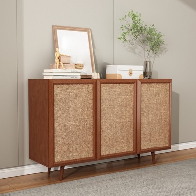 47'' Sideboard Buffet Cabinet, Coffee Bar Cabinet with Adjustable Shelves, Entryway Console Table, Kitchen Pantry Storage Cabinet for Living Room