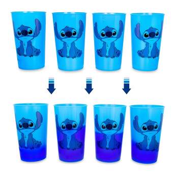 Silver Buffalo Disney Lilo & Stitch Color-Changing Plastic Cups | Set of 4