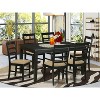 Modern 7-Piece Dinette Set - Kitchen Table & 6 Chairs - Rectangular Dining Room Set - Black Finish - 2 of 4
