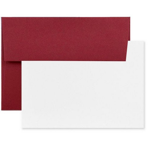 Jam Paper Blank Greeting Cards Set - A6 - 4 3/4 X 6 1/2 - Dark Red - 25 ...