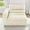 Vynxaria Bean Bag Seats - Beige Modern Floor Lounge Chair with Left Armrest - 2 of 4