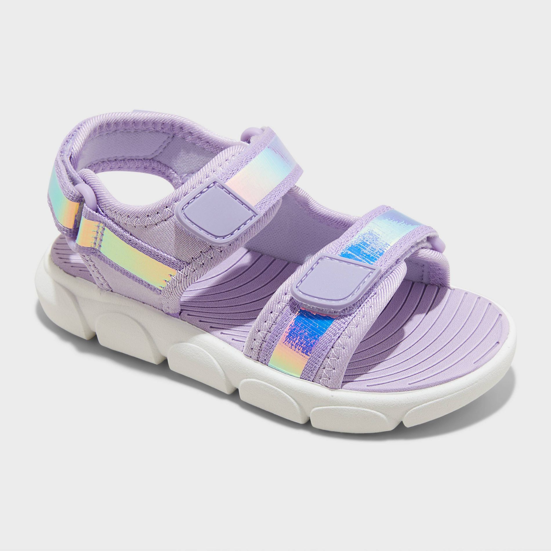 Toddler Micah Adventure Sandals - Cat & Jack™ Purple 8T: Water Shoes, Hook and Loop Closure, Open Toe, Mesh Construction