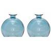 Bubble Vase Set – 5.5"H Blue Glass Vases for Flowers or Faux Stems – By Melrose - 2 of 3