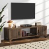 SKONYON Mid Century Modern TV Stand for 55–65 Inch TVs – Boho Media Console with Fluted Doors, Storage Cabinets & Open Shelf - 4 of 4