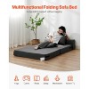 VEVOR Folding Sofa Bed, 3-in-1 Foldable Couch Bed with 2 Pillows and Washable Cover, 25D High Density Memory Foam Sleeper Chair Bed, Dark Grey(Twin) - 3 of 4