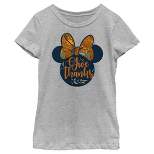 Girl's Minnie Mouse Give Thanks Fall Silhouette T-Shirt