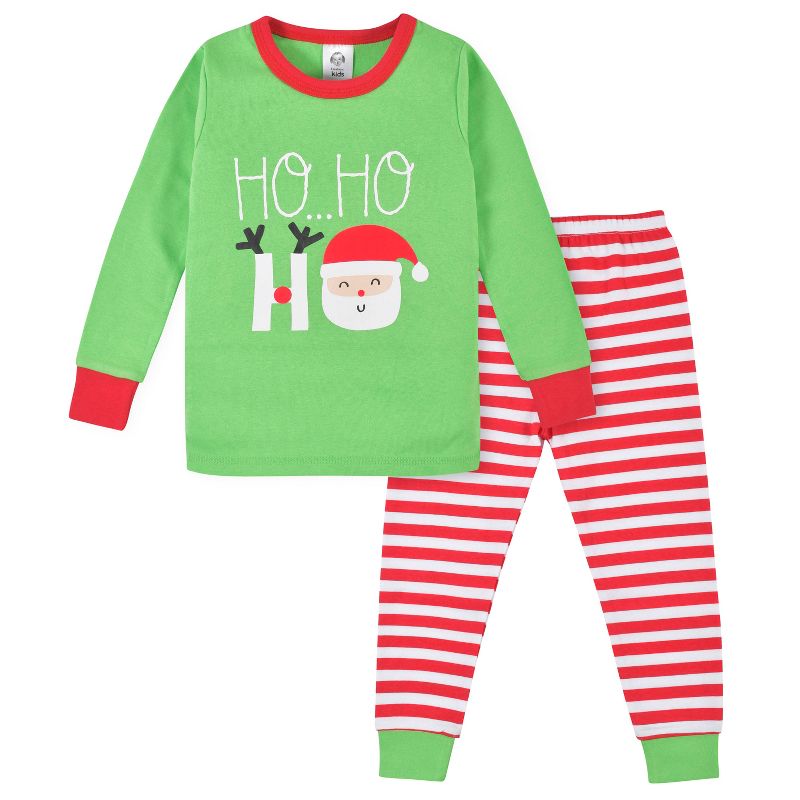 2-Piece Infant & Toddler Neutral Ho Ho Ho Snug Fit Cotton Pajamas, 1 of 10