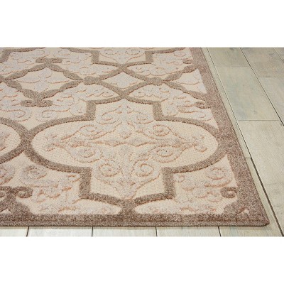 Cream Synthetic Flat Woven Reversible 4' x 6' Area Rug