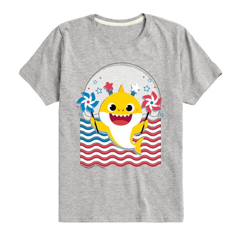 Boys' - Baby Shark - American Flag Short Sleeve Graphic T-Shirt - image 1 of 4