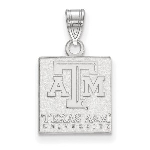 Black Bow Jewelry 10k White Gold Texas A&M Aggies NCAA Small Pendant - 1 of 3