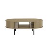 New Classic Furniture, Brax 47.25 in. Natural Oval Wood Coffee Table, Brown - 2 of 3