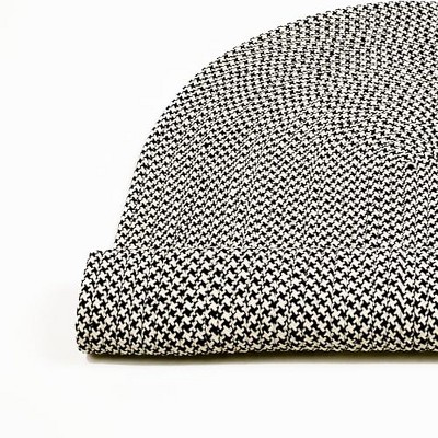 Colonial Mills Milton Houndstooth Tweed Braided Rug, Black 2' x 4', Oval Shape