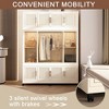 KTMBDW Portable Wardrobe Closet Storage Organizer for Clothes, Plastic Collapsible Closet Organizer with Transparent Door for Living Room Bedroom - 4 of 4