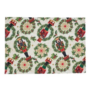 Saro Lifestyle Nutcracker Design Holiday Placemats (Set of 4) - 1 of 4