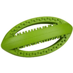 Multipet Grubber Football - Durable Green Dog Toy - 1 of 1