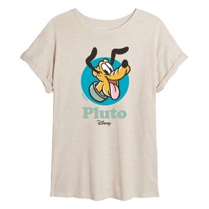 Women's - Disney - Classic Pluto Oversized Graphic T-Shirt - 1 of 4