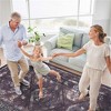 SKRAN Machine Washable Area Rugs, Low-Pile, Non-Slip, Non-Shedding, Foldable, Kid & Pet Friendly for Living Room, Bedroom(Burgundy+Black) - 2 of 4