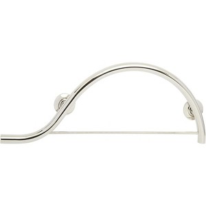 Seachrome 30-inch Designer Curved/Waved Bathroom Shower Grab Bar with Towel Bar, Left-Handed, Polished - 1 of 1