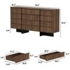 Famapy Brown-Woodgrain Large Dresser 12 Drawer Natural Style Horizontal Dresser - 4 of 4