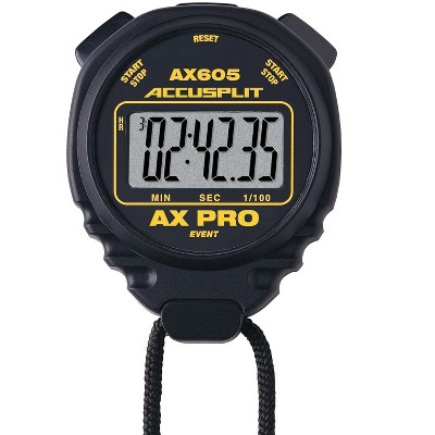 Accusplit AX605 AX Pro Series Professional Stopwatch | Perfect for Event Timings, Training and More | View with the Magnum Liquid Crystal Display