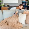 HGTV Super Luxe Faux Fur Throw Blanket Nomadic Desert 50 x 70 inches - 2 of 4