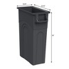 United Solutions 4 Pack 23 Gallon Kitchen Trash Can Garbage Bins, Highboy, Black - 2 of 4
