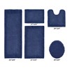 Edge Bath Rug 100% Premium Cotton Ultra-Soft Water Absorbent Tufted Solid Reversible 5 Piece Bathroom Rug Set for Machine Washable Bathmat - 2 of 4