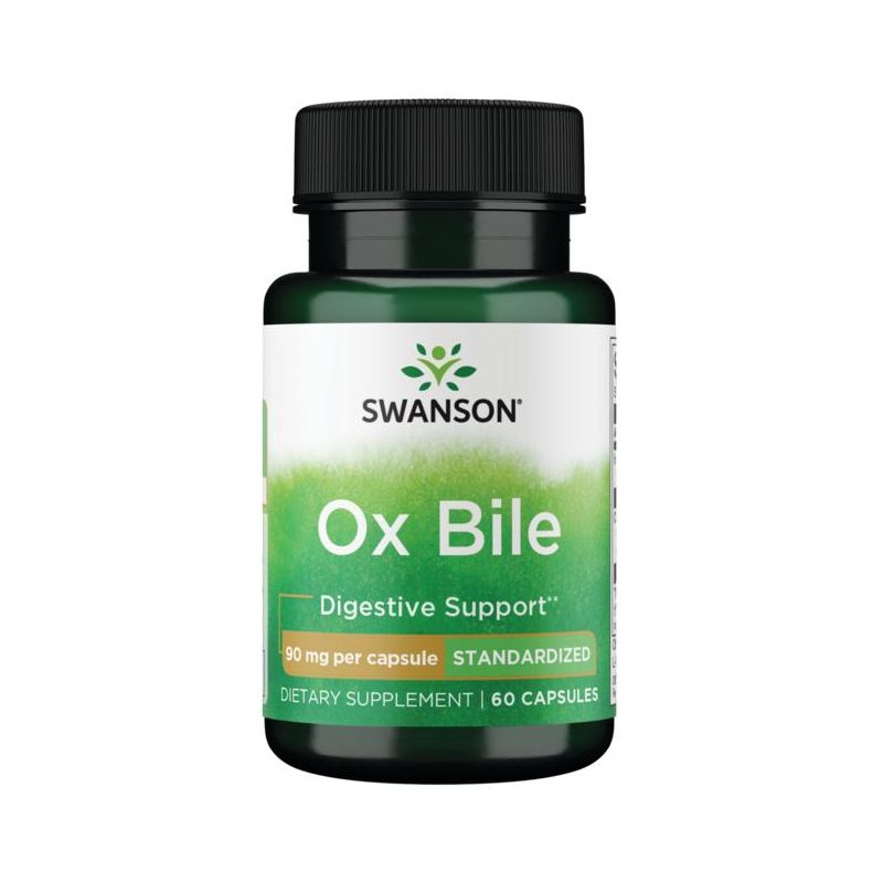 Swanson Ox Bile - Standardized 90 mg 60 Caps, 1 of 3