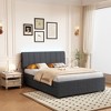 Full Size Upholstered Platform Bed with Twin Size Trundle and 1 sets of USB - 2 of 4