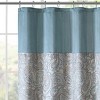 PAGED Pieced Design Jacquard Shower Curtain,Shower Curtains with 12 Button Holes for Bathroom,Machine Washable - 4 of 4