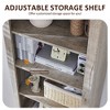 Farmhouse Bookshelf with 2 Large File Drawers, 72" Tall Bookcase with Storage,  4 Tier Rustic Wood Bookshelf for Home, Living Room - 3 of 4