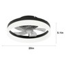 Warmiplanet 20" Flush Mount Ceiling Fans with Lights and Remote Control,Black, Transparent Fan Blades, APP Control Available,DC Motor - 3 of 4