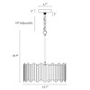 LNC Hemaaolay 4-Light 16" Modern Drum Small Chandelier, Matte  Black and White  Mercury Glass - 3 of 4