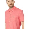 U.S. Polo Assn. Men's Short Sleeve Dot Print Solid Poplin Button Down Shirt - 3 of 4