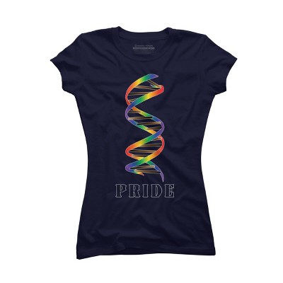 Adult Design By Humans DNA Rainbow Pride By T-Shirt