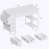 LIVAREEmlen 47" Computer Desk With Power Outlet,Writing Desk,Home Office desk,Vanity table with 7 Fabric Drawers, Large Side Pocket - 3 of 4