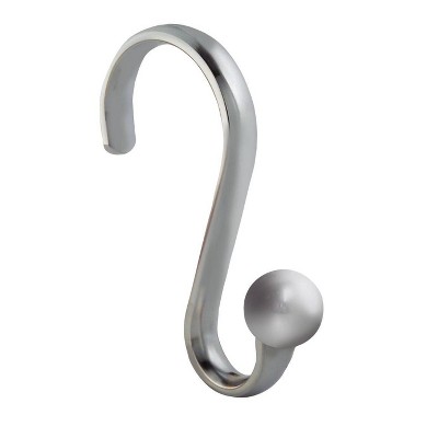iDESIGN Pack of 12 Axis Decorative Steel Shower Curtain Hooks