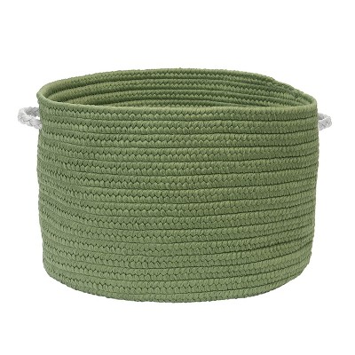 Colonial Mills Colorful Braided Toy Basket, 16"x16"x10", Emerald