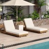 VisioGear Chaise Lounge Chairs, Pool Chairs Lounges with Triple Fold Cushion, Beach Recliners with Adjustable Backrest, Cream, 76.8"*27.5"*5.9" - 2 of 4