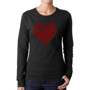 LA Pop Art Love Yourself - Women's Word Art Long Sleeve T-Shirt - 1 of 4