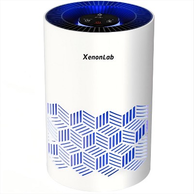 Xenonlab Air Purifiers for Home Covers Up to 1086 Ft², HEPA Air Purifier with RGB Lights, Air Cleaner for Pets Dust Smoke Pollen Dander Smell white