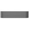 vidaXL Garden Raised Bed Powder-coated Steel 116.5"x31.5"x26.8" Gray - 3 of 4